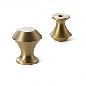 Natural Brass Door Knob Set of 2 Custom Manufacturer Handmade Customizable High Quality <b>Cupboard</b> Window Knobs Modern Design - Product Image 1