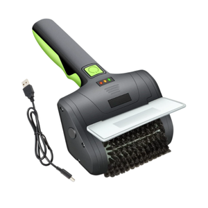 Brosse électrique sans fil pour barbecue avec manche en bois, idéale pour nettoyer les grilles, les carreaux et les baignoires, parfaite pour les pique-niques et le camping, barbecue sans fil - Product Image 1