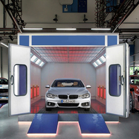 Cabine de peinture électrique chauffée à flux d'air descendant de qualité industrielle, séchage rapide, filtration de la poussière, pour les services de réparation automobile