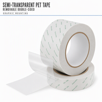 Ruban adhésif graphique pour boîte à lumière, semi-transparent, PET, double face, amovible, adhésif de montage