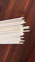 Brochettes rondes jetables en bambou pour barbecue, 24 cm, résistantes à la chaleur, antiadhésives, faciles à nettoyer