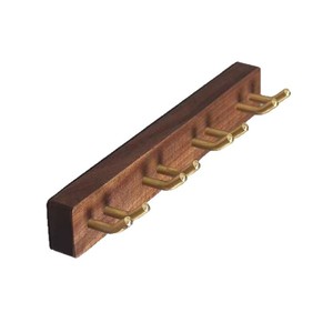 Solid Wood <b>Toothbrush</b> <b>Holder</b> <b>Wall</b> Mounted No Drill Minimalist Design Bathroom Storage Rack <b>For</b> Electric <b>Toothbrushes</b> - Product Image 5