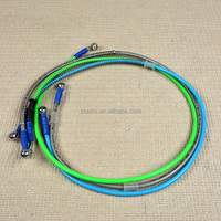 Maßgefertigte Länge 300mm-2500mm AN3 3,2x7,5mm Flexibler Vorderer Bremsschlauch Edelstahl Geflochtener Schlauch Motorrad-Bremsleitungen