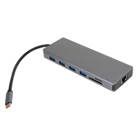 Station d'accueil multifonctionnelle VCOM 13 en 1 USB3.2, adaptateur USB C vers 4K DP HDMI RJ45 PD AUX lecteur de carte SD TF