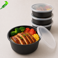 Bols en plastique jetables étanches, qualité alimentaire, compatibles micro-ondes, réutilisables, contenants alimentaires pour restaurants, logo personnalisé, prêts à être expédiés