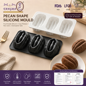 Molde de silicona 3D TANGBA para hornear, con forma de nuez pecana, para mousse, velas aromáticas, fabricación de jabón artesanal, grado alimenticio FDA, engrosado, venta al por mayor - Product Image 3
