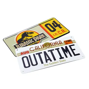 Placas De Licença De Fábrica Profissional Imprensa Outatime Metal Estampado Número Da Placa De Licença Do Carro Personalizado