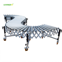 Convoyeur à rouleaux à gravité flexible extensible LIANGZO pour un chargement et un déchargement efficaces en entrepôt