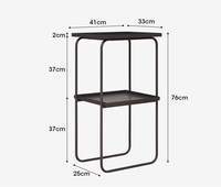 Salon nordique 2 étages rectangulaire en métal canapé table d'appoint café plateau table draht tisch meubles industriels