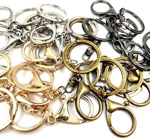 Fermoirs à griffe de homard dorés, crochets plats, anneaux de porte-clés, crochets pivotants à <span class=keywords><strong>double</strong></span> extrémité, anneaux ouverts pour la fabrication de bijoux et de créations DIY - Product Image 4