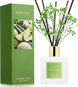 Diffusore a bastoncini a lunga durata al profumo di Cetriolo e Melone per Soggiorno, Camera da Letto, Bagno - Essenza Fresca di Cetriolo, Melone Succoso e Floreale Acquoso - Product Image 1