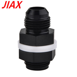 Raccord de carburant traversant AN10, connecteur mâle en aluminium à raccordement évasé avec écrou de blocage et rondelles en téflon pour système de réservoir de carburant de course - Product Image 2