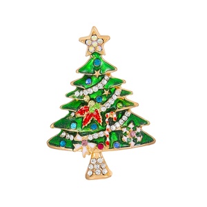 <strong>Wholesale</strong> Colored <strong>Christmas</strong> Tree Rhinestone Brooch Pin Wedding Party Jewelry Xmas <strong>Gift</strong> - Product Image 5