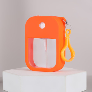 Orange Card Shape Portable <b>Spray</b> Bottle 38ML Press Pump Personal Care Plastic Bottle with Keychain - Product Image 1