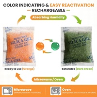 Vrurc Sachets déshydratants en gel de silice avec indicateur de couleur, 5 grammes (55 sachets), absorbeur d'humidité de qualité alimentaire supérieure