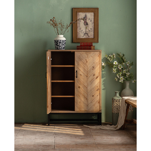 Farmhouse Retro Solid Wood Shoe Cabinet Living Room Furniture with Shoe Racks for Home Bedroom <strong>Hall</strong> or Hotel Use - Product Image 2