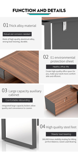 Hot Sale L Shaped Executive Office Desk with Cable Box Lockable Drawer Eco Board <b>Workstation</b> for Home Office <b>Computer</b> Desk - Product Image 5