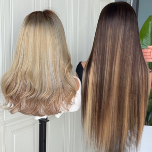 Extensiones de Cabello Humano con Clip, Color Balayage Piano, Cabello Virgen Natural, Doble Trama, Proveedor Mayorista - Product Image 3