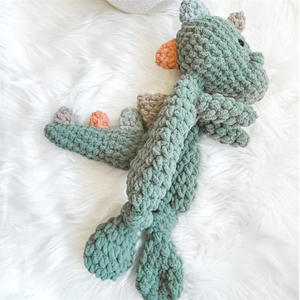 Copertina di Sicurezza per Neonati in Morbidissimo Ciniglia con Design a Dinosauro all'Uncinetto, Imbottita in Cotone PP, Coperta Confortevole per Anniversario ODM - Product Image 1