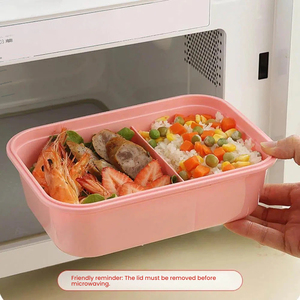 Lonchera Bento <span class=keywords><strong>de</strong></span> Doble Nivel y Gran Capacidad (1L) para Niños, a Prueba <span class=keywords><strong>de</strong></span> Fugas, Apta para Microondas, con Contenedores para la Escuela - Product Image 4