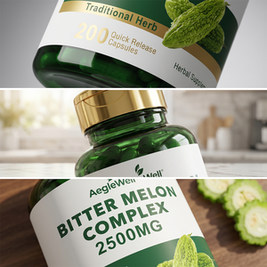 Aeglewell Factory Wholesale Bitter Melon Complex Capsules Complément Alimentaire Personnalisation de l'Étiquette Non-OGM Capsules d'Extrait de Melon Amer - Product Image 3