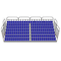 Tribune mobile portable, gradins télescopiques, gradins en plastique pour stade, arène sportive, extérieur, sur mesure