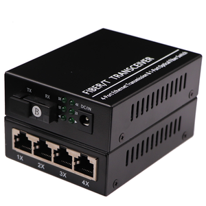 Convertidor de Medios de Fibra Óptica para Equipos Electrónicos Ethernet, 4 Puertos Ethernet, 1 Puerto, 20KM - Product Image 4