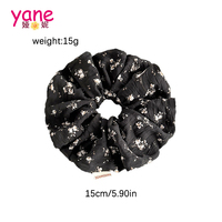 Scrunchie Rambut Wanita Motif Bunga Korea - Aksesoris Rambut Kasual untuk Wanita, Bahan Kain Bermotif Bunga, Buatan Tangan, Ukuran Besar, Grosir