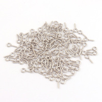 Petites épingles à œil en argent 12mm, œillets, vis, fermoirs filetés, crochets pour la fabrication de bijoux, bricolage, vente en gros