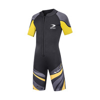 En stock vente en gros enfants de 2 4 6 8 10 14 ans fille garçon unisexe rose noir nylon 2.5mm néoprène combinaison courte pour enfants
