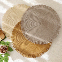 Napperons en papier décoratif tissé à bas prix pour les tables à manger de mariage-Tapis de table et tapis de table abordables