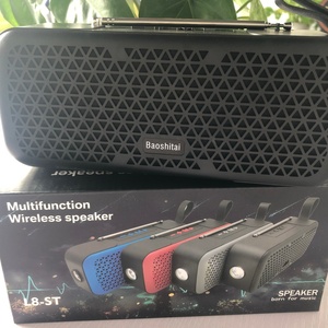 Solar Wireless Speaker Supports Flashlight USB TF MP3 FM Radio Player Rechargeable Wireless FM Radio with <b>Flash</b> - Product Image 5