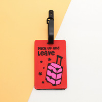 Étiquette de bagage souple en PVC personnalisée 3D par sublimation pour valise de voyage, idéale pour la décoration et la reconnaissance – Commande en gros