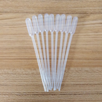 Pipette Pasteur graduée en plastique transparent pour laboratoire, 0,5 ml, 1 ml, 2 ml, 3 ml, 5 ml, double échelle, épaissie, rechargeable