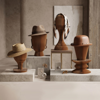 Support pliable de présentation pour chapeaux en forme de tête de mannequin, idéal pour le rangement et l'exposition