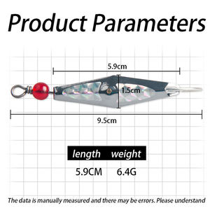 Señuelo de Pesca Metálico WEIHE, Pieza de Hierro con Anzuelo, Pieza de Hierro Grande de Latón de 2.32 Pulgadas, Señuelo de <span class=keywords><strong>Trucha</strong></span>, Señuelo Giratorio Metálico - Product Image 5