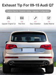 SYPES para Audi Universal A3 A4 <span class=keywords><strong>A5</strong></span> A6 A7 Q3 Q4 Q5 Q6 Q7, tubos de escape de coche, punta de escape de acero inoxidable 304, punta de silenciador de rendimiento - Product Image 2