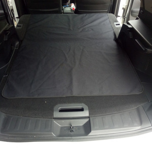 Tapis de coffre de voiture pour animaux de compagnie, imperméable, noir avec garniture orange, taille rectangulaire 110x140, pour chiens et chats, protection des sièges arrière - Product Image 3