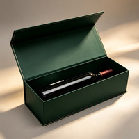 Boîte d'emballage de vin en papier kraft de luxe, recyclable, ondulée, avec logo personnalisé, découpe laser, gaufrage et dorure à chaud
