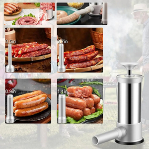 Wholesale Stainless Steel Horizontal Sausage Maker Homemade Kitchen <b>Meat</b> Filler Tool Injector <b>Poultry</b> Tools - Product Image 6