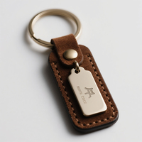 Porte-clés personnalisé en cuir PU avec logo, support de clés de voiture, cadeau promotionnel, souvenir, image de marque d'entreprise