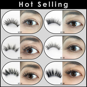 Vente en gros artisanale 100% Bande de cils adhésive sans cruauté aux animaux <span class=keywords><strong>Faux</strong></span> cils 3D étanches à presser à l'aspect naturel Bande complète - Product Image 2