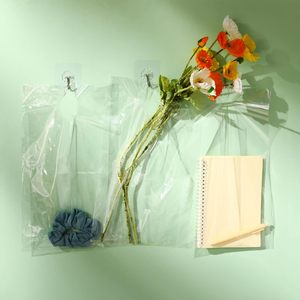 Clear Plastic Door Hanger <b>Bags</b> 9x12 Inch Waterproof Rectangular For Flyers Newspapers <b>Packing</b> Storage - Product Image 4