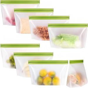 Huamaohengchun Stand-Up Reusable Half Gallon Freezer Bags Dishwasher Safe, Extra Thick Leakproof 1/2 Gallon Food Storage Bags - Product Image 1