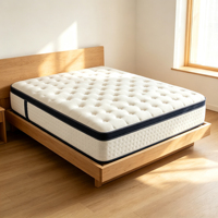 Matelas Orthopédique Hybride à Ressorts Ensachés et Mousse à Mémoire de Forme Gel, Tissu Tricoté Respirant, Euro Top, Livré en Rouleau, pour Maison, Chambre et Hôtel