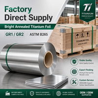 Feuille de titane recuit brillant GR1 GR2 ASTM B265 0,025-2 mm pour applications électrochimiques, aérospatiales, médicales, découpe sur mesure, OEM