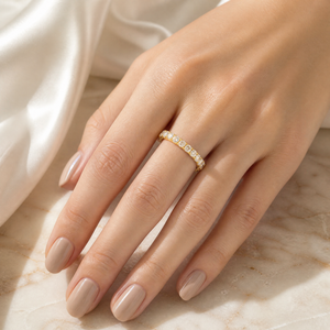 Gioielli Trendy <span class=keywords><strong>con</strong></span> Cristalli D Color a Fila Singola, Strass in Argento S925 Placcato Rodio, Taglio Pavé 2mm Moissanite - Product Image 4