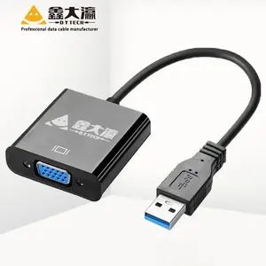 USB 3,0 a VGA, monitor de ordenador, cable adaptador interactivo de pantalla múltiple, USB a VGA, cable de conexión de alta definición