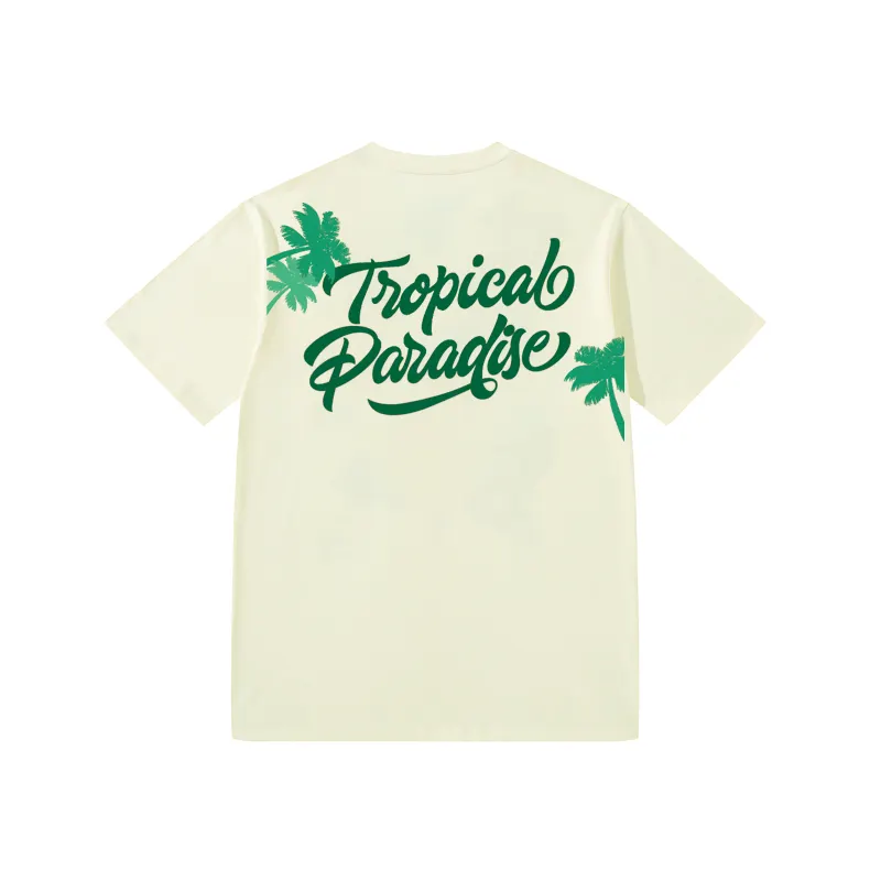Herren T-Shirts Beige Farbe Sommer Hochwertige Rundhals-T-Shirt Big Size Custom Logo T-Shirt