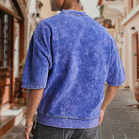 Tshirt Coton T-shirt à manches longues de haute qualité pour hommes Vintage Washed Oversized T Shirt Fabricant